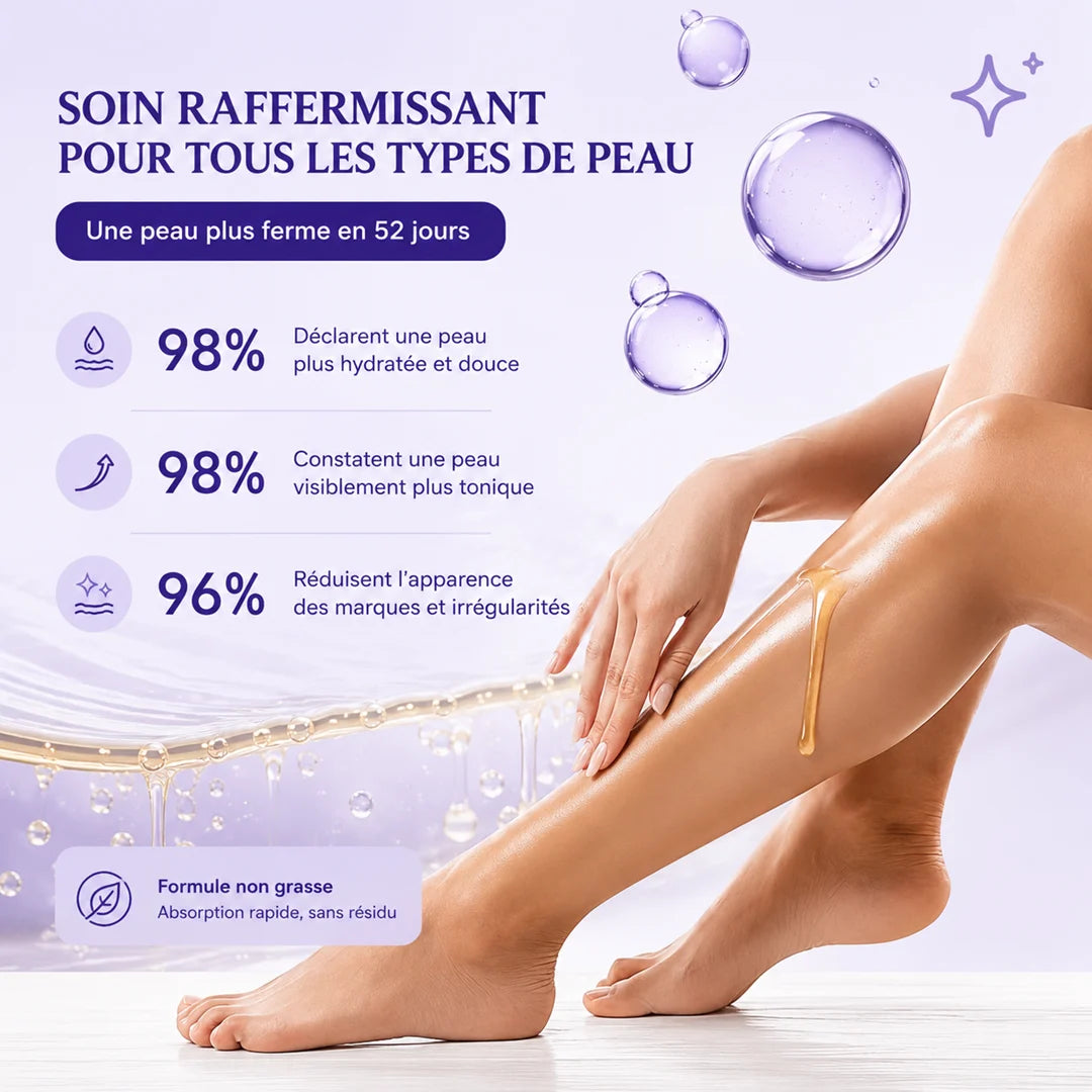 Huile corporelle de luxe pour peau fripée